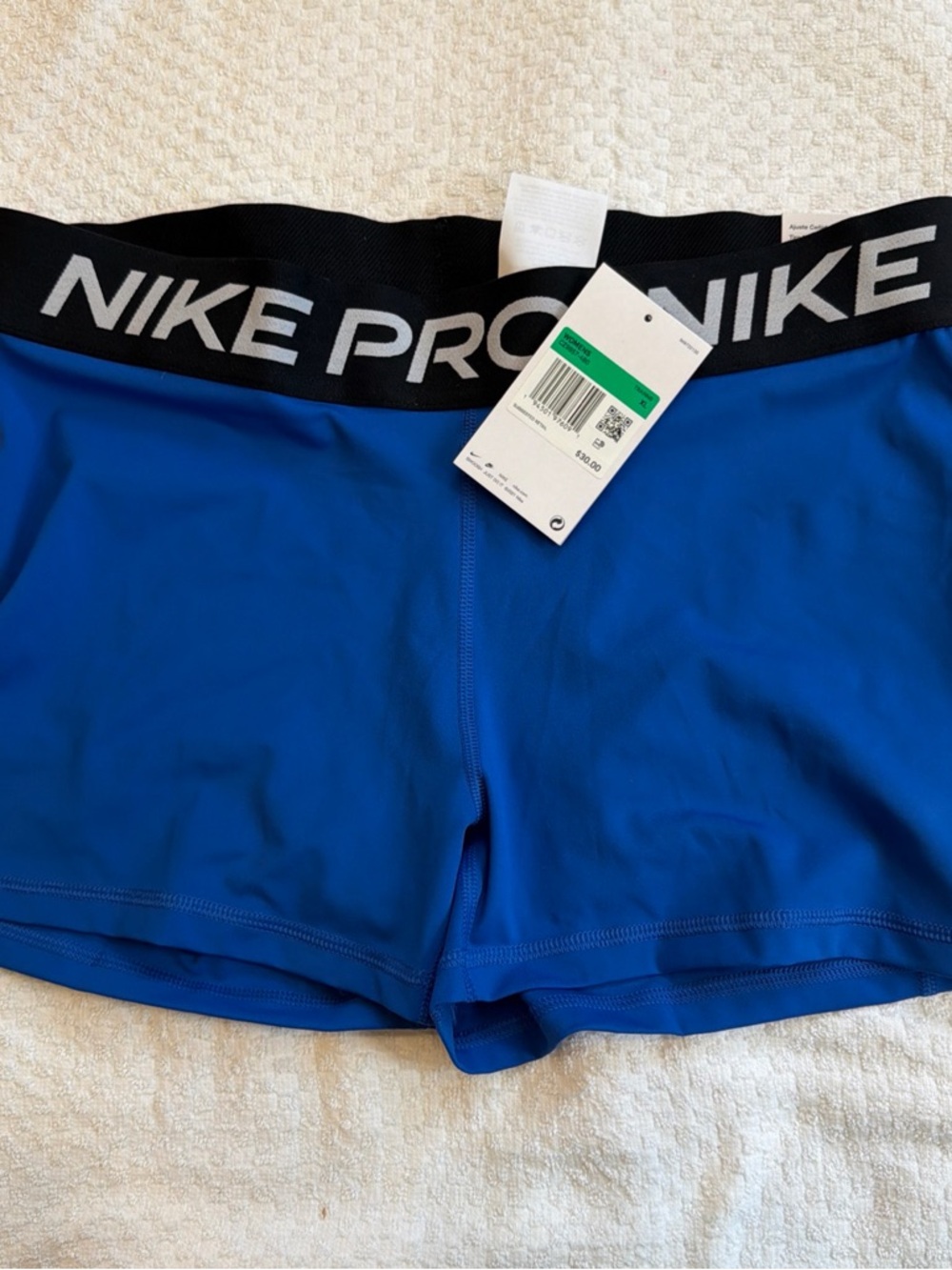 Nike Pro Tight Fit Blue Spandex Short Mid Rise 3" Length Size XL CZ9857-010